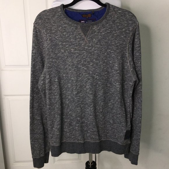 Barbour Other - Barbour Mens Gray Long Sleeve Crewneck Shirt Size Medium Elbow Patches